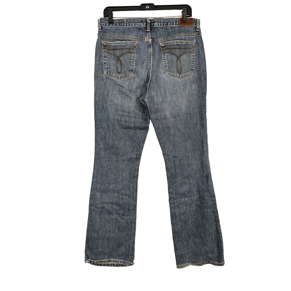 Calvin Klein Flare Jeans Womens Size 10 Low Rise Blue Medium Wash Denim